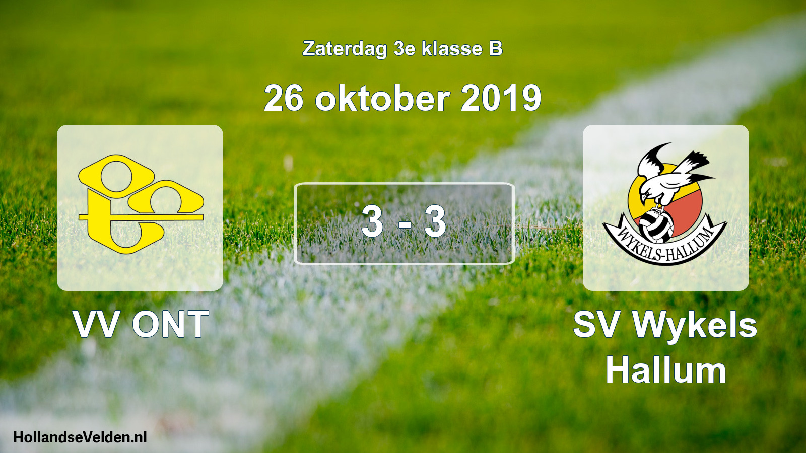 Total number of matches played: VV ONT - SV Wykels Hallum 3 - 3 (26 October 2019)