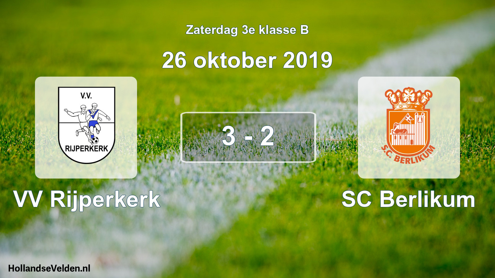Total number of matches played: VV Rijperkerk - SC Berlikum 3 - 2 (26 October 2019)