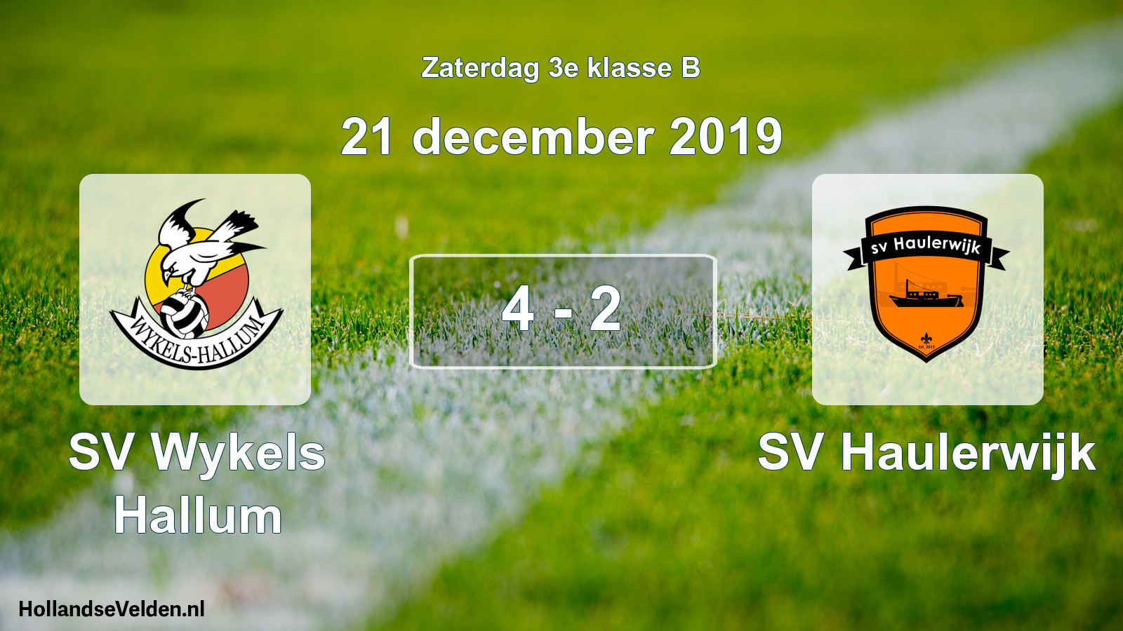 Total number of matches played: SV Wykels Hallum - SV Haulerwijk 4 - 2 (21 December 2019)