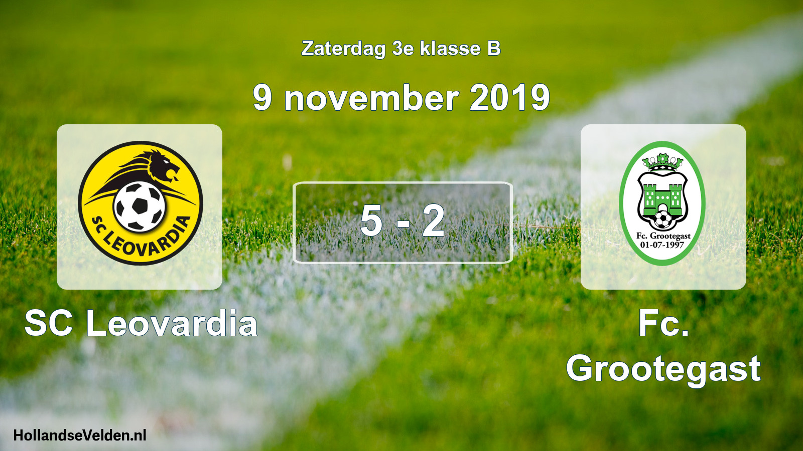 Total number of matches played: SC Leovardia - Fc. Grootegast 5 - 2 (9 November 2019)