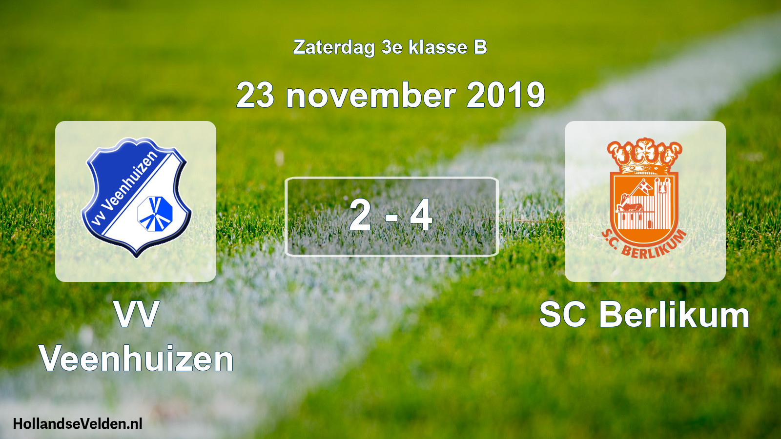 Total number of matches played: VV Veenhuizen - SC Berlikum 2 - 4 (23 November 2019)