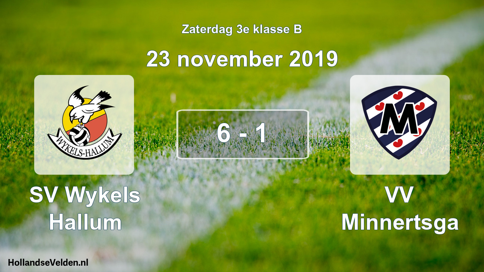 Total number of matches played: SV Wykels Hallum - VV Minnertsga 6 - 1 (23 November 2019)