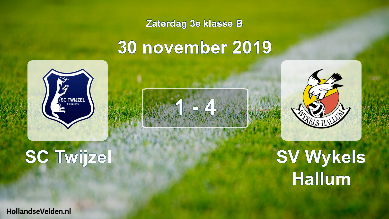 Total number of matches played: SC Twijzel - SV Wykels Hallum 1 - 4 (30 November 2019)