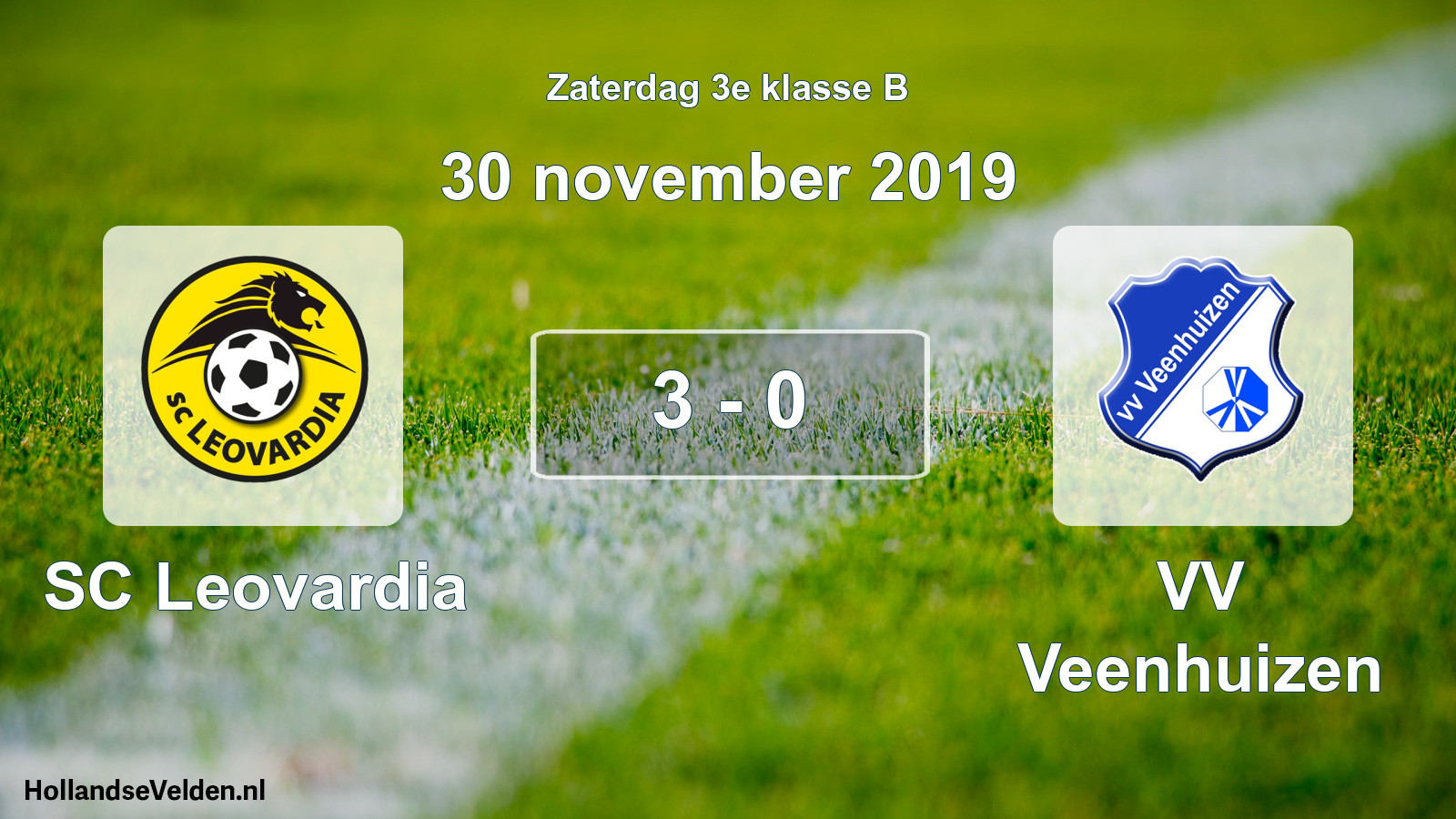 Total number of matches played: SC Leovardia - VV Veenhuizen 3 - 0 (30 November 2019)