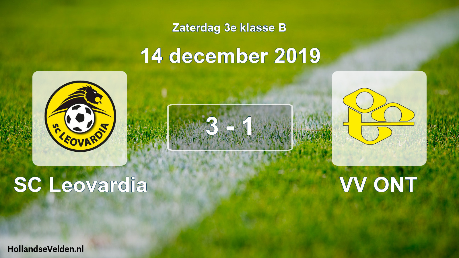 Total number of matches played: SC Leovardia - VV ONT 3 - 1 (14 December 2019)
