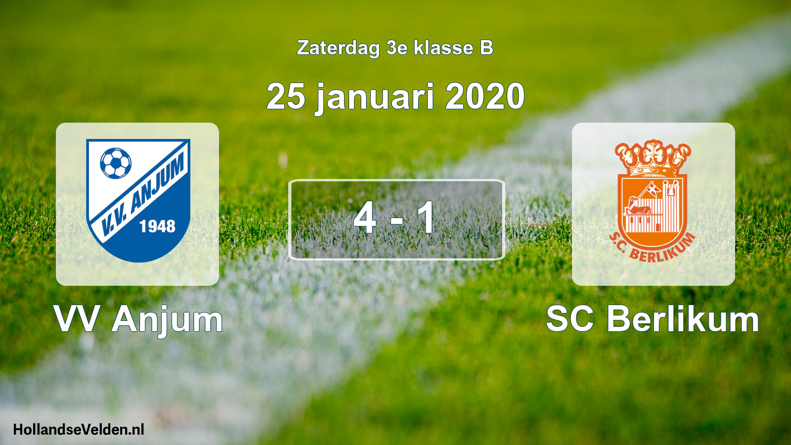 Total number of matches played: VV Anjum - SC Berlikum 4 - 1 (25 January 2020)