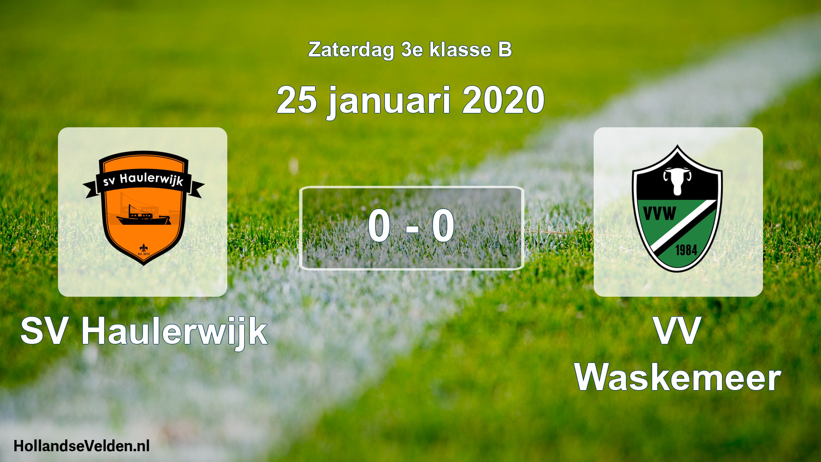 Total number of matches played: SV Haulerwijk - VV Waskemeer 0 - 0 (25 January 2020)