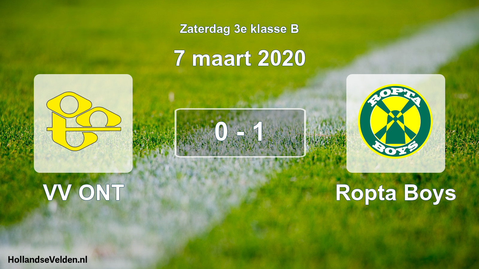 Total number of matches played: VV ONT - Ropta Boys 0 - 1 (7 March 2020)