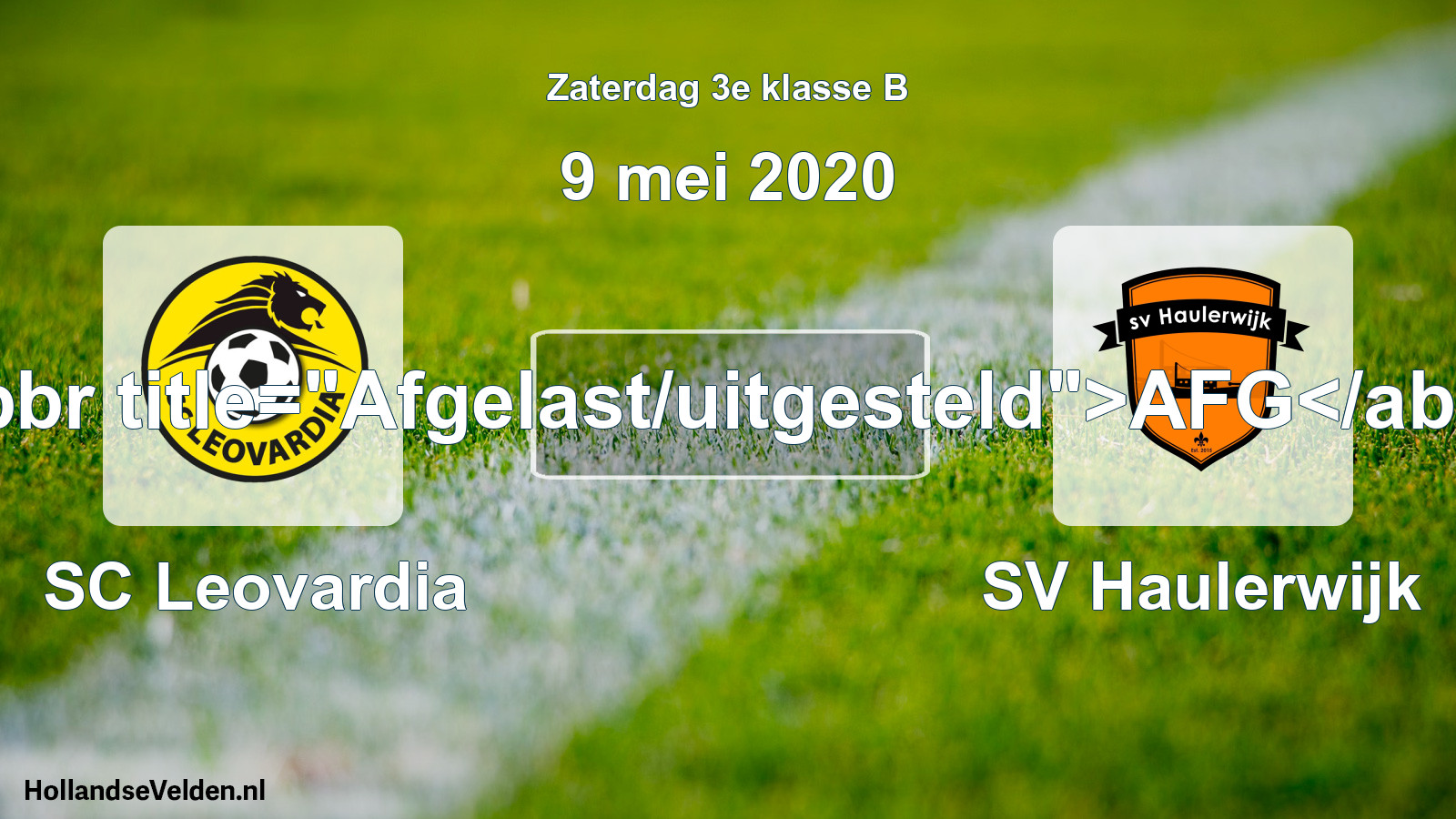 Scheduled Match: SC Leovardia - SV Haulerwijk (9 May 2020)