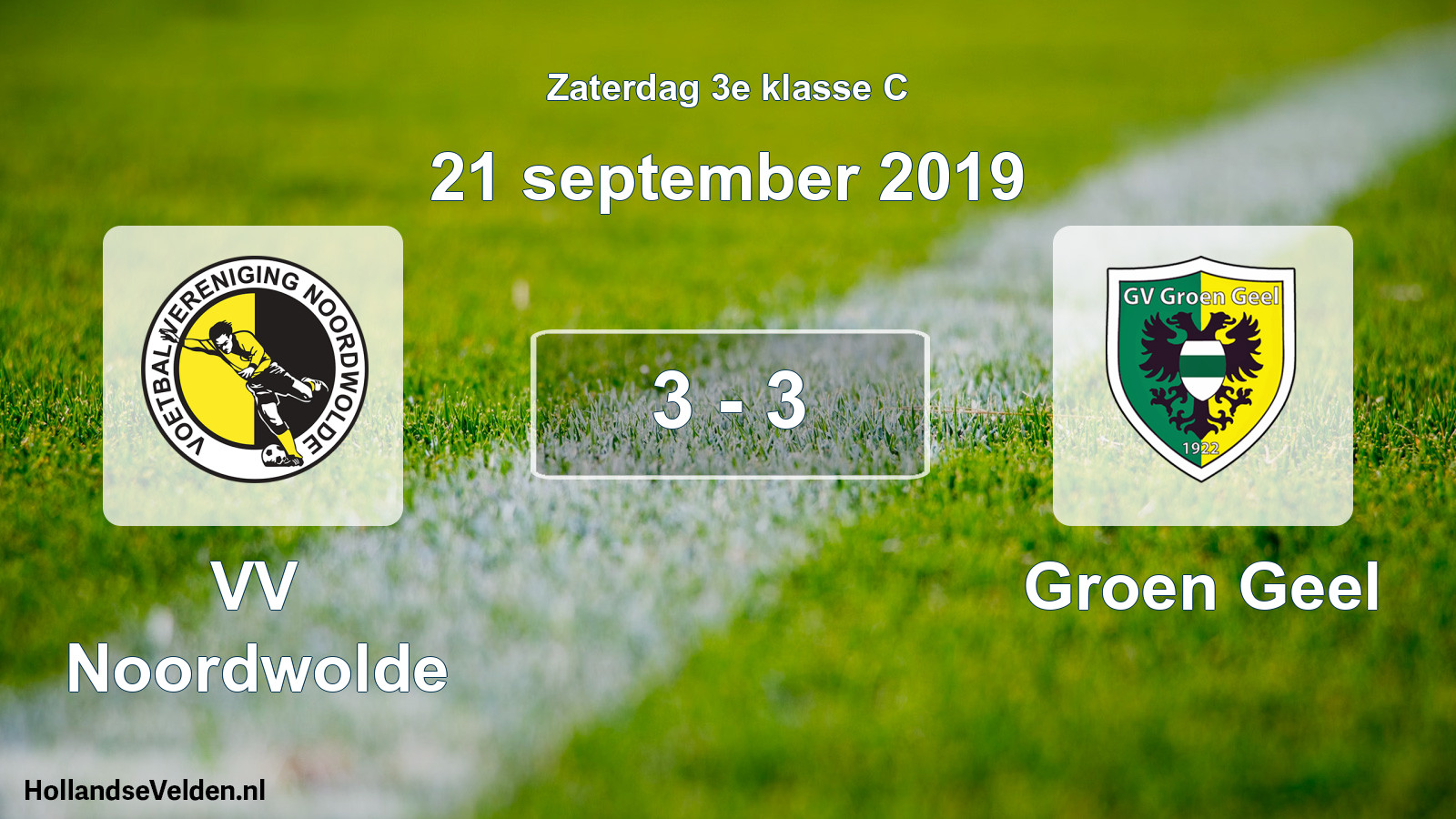 Total number of matches played: VV Noordwolde - Groen Geel 3 - 3 (21 September 2019)