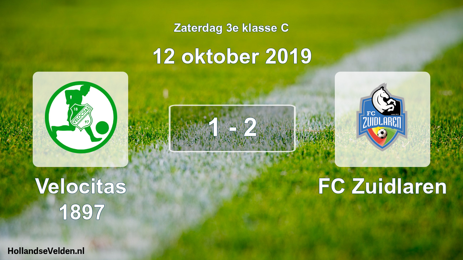 Total number of matches played: Velocitas 1897 - FC Zuidlaren 1 - 2 (12 October 2019)