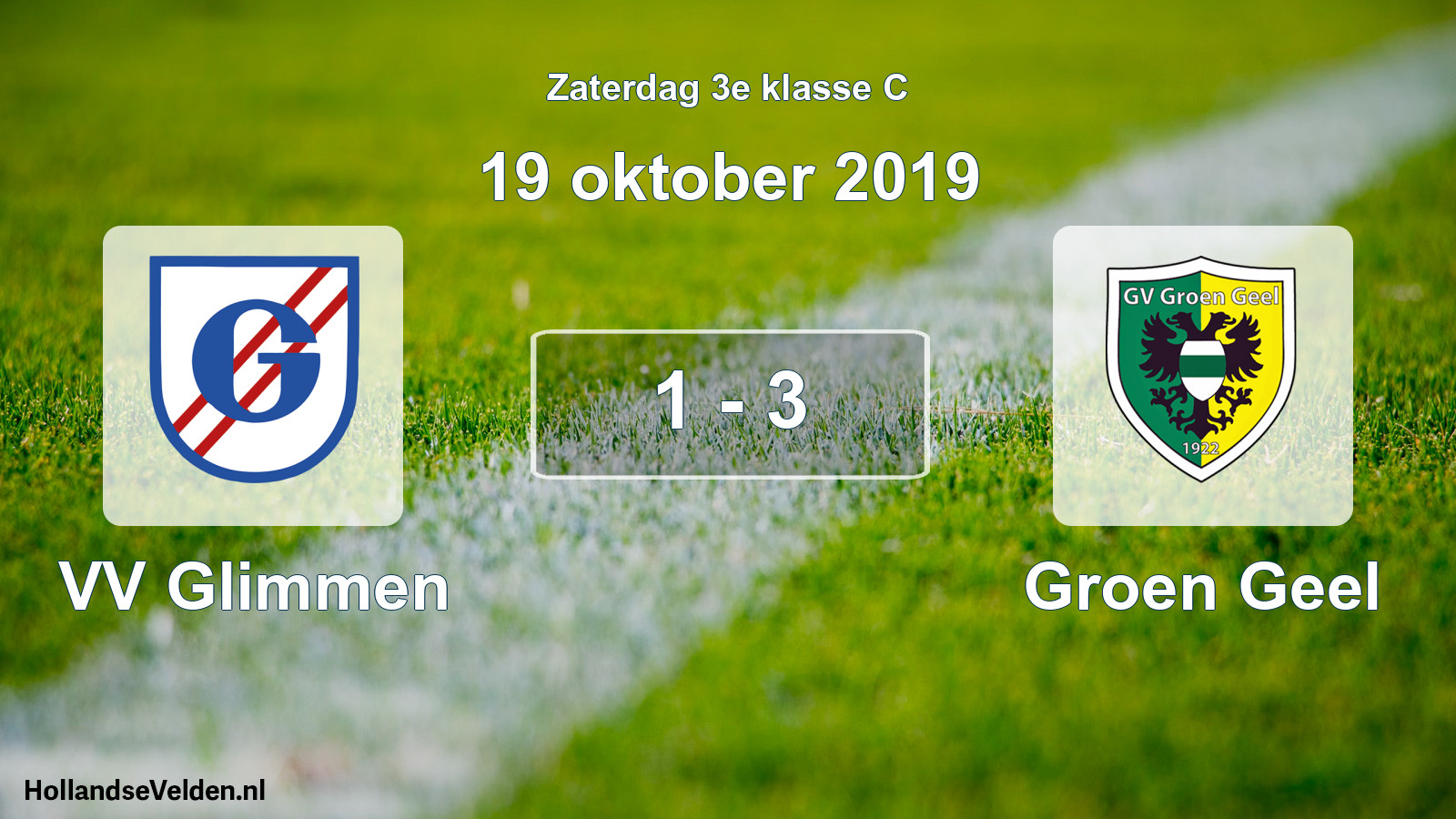 Total number of matches played: VV Glimmen - Groen Geel 1 - 3 (19 October 2019)