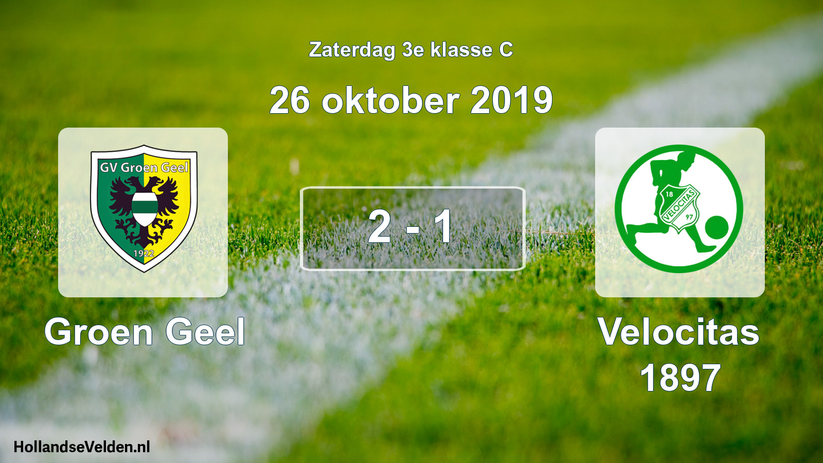 Total number of matches played: Groen Geel - Velocitas 1897 2 - 1 (26 October 2019)