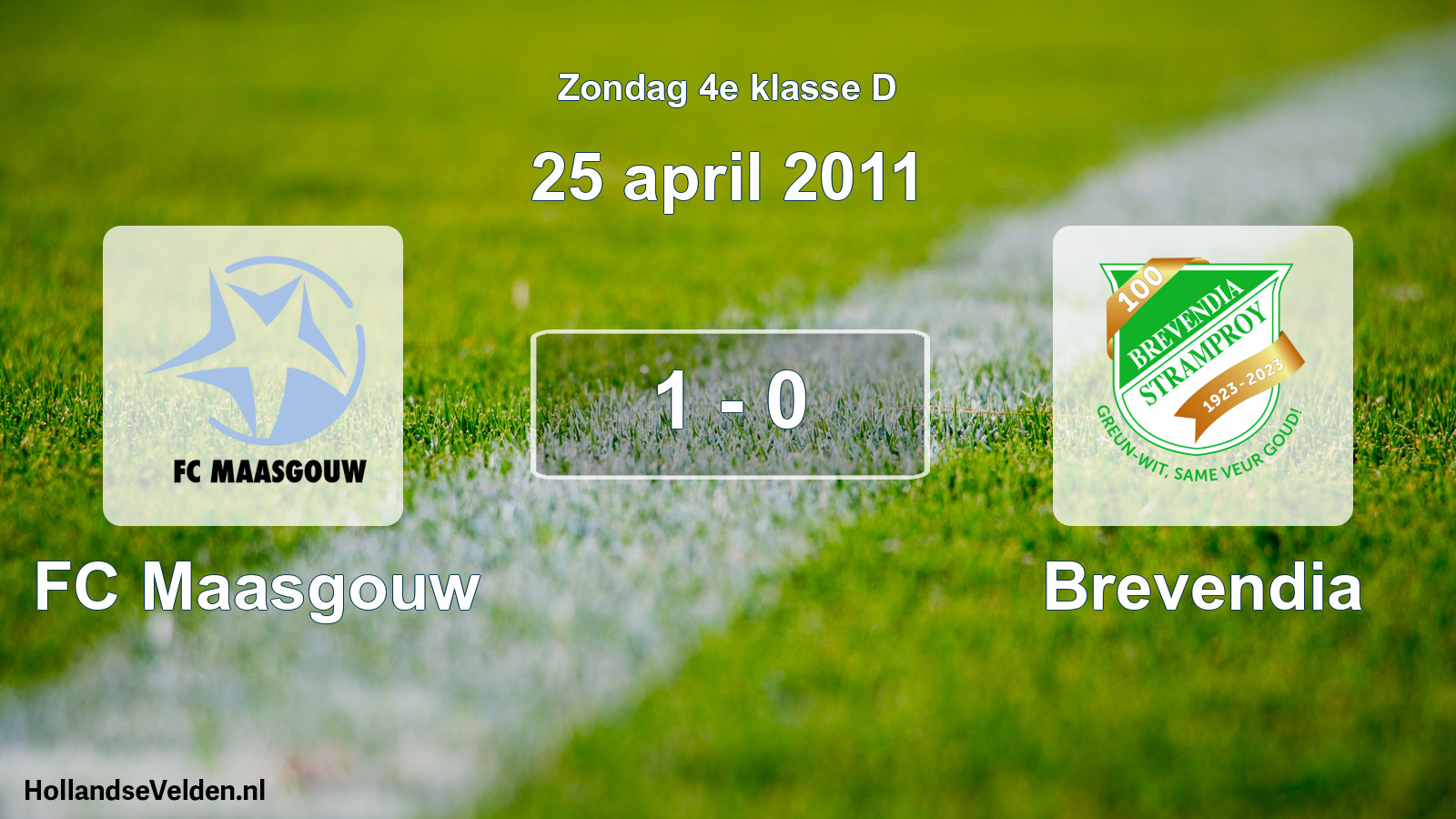Total number of matches played: FC Maasgouw - Brevendia 1 - 0 (25 April 2011)