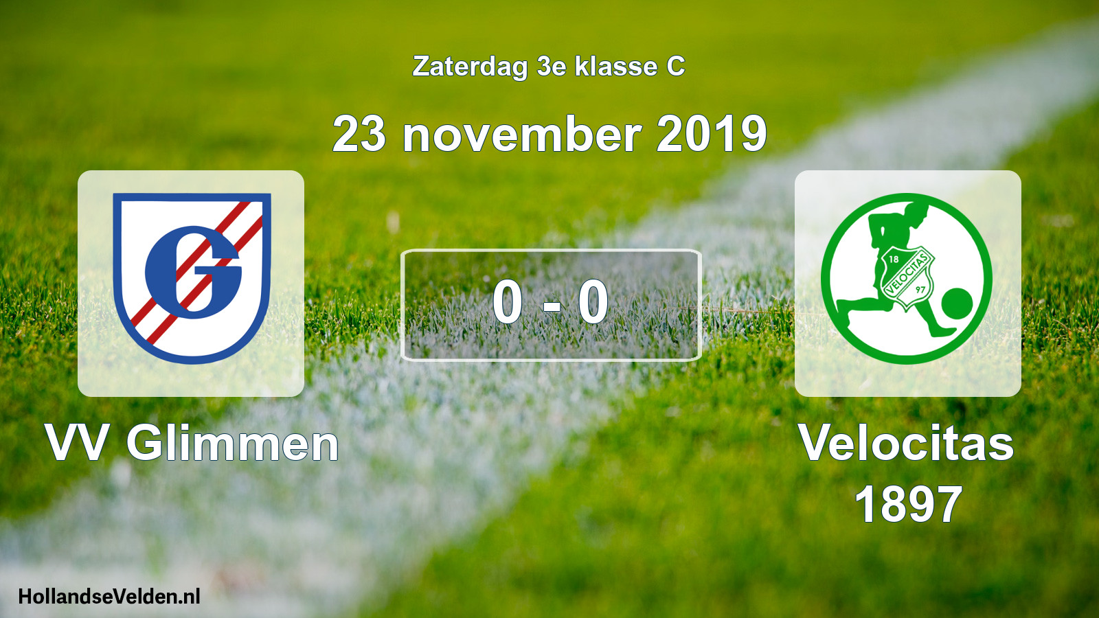 Total number of matches played: VV Glimmen - Velocitas 1897 0 - 0 (23 November 2019)