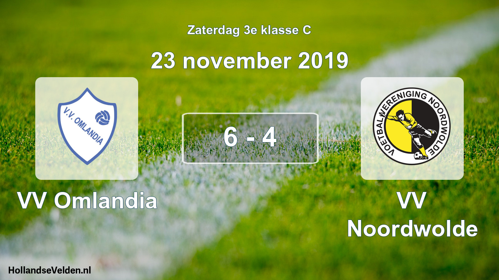 Total number of matches played: VV Omlandia - VV Noordwolde 6 - 4 (23 November 2019)