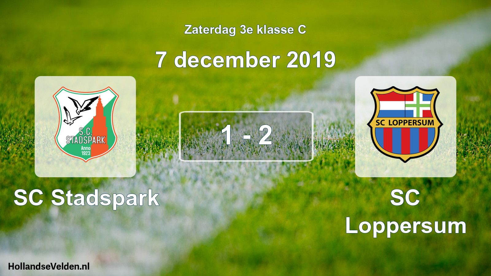 Total number of matches played: SC Stadspark - SC Loppersum 1 - 2 (7 December 2019)