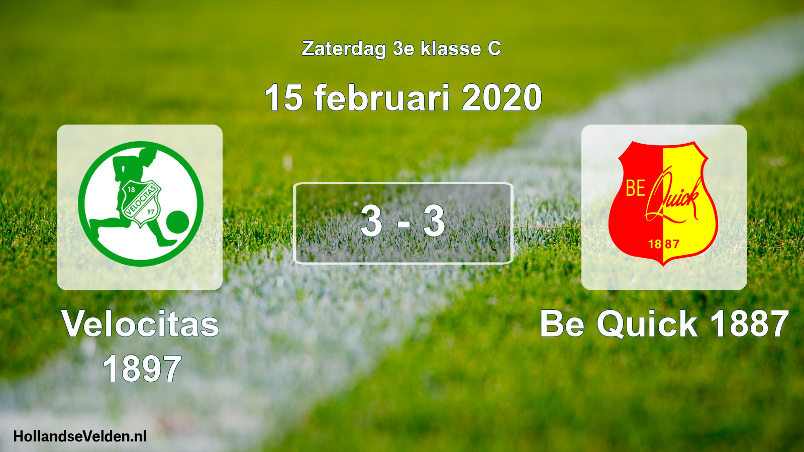 Total number of matches played: Velocitas 1897 - Be Quick 1887 3 - 3 (15 February 2020)