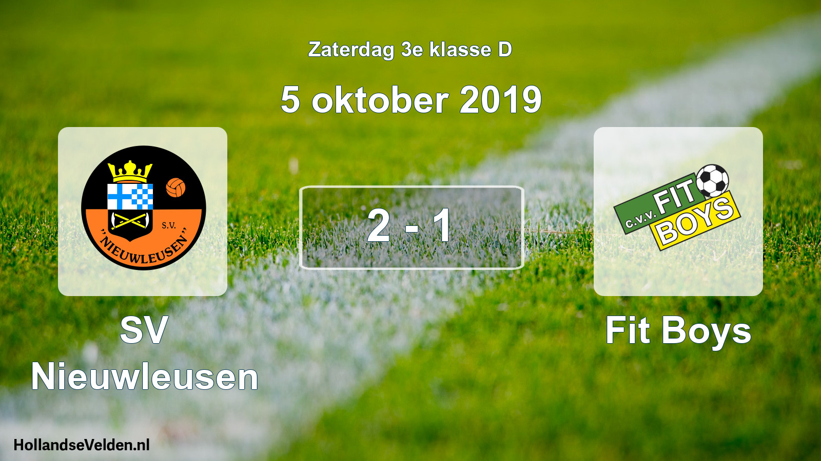Total number of matches played: SV Nieuwleusen - Fit Boys 2 - 1 (5 October 2019)