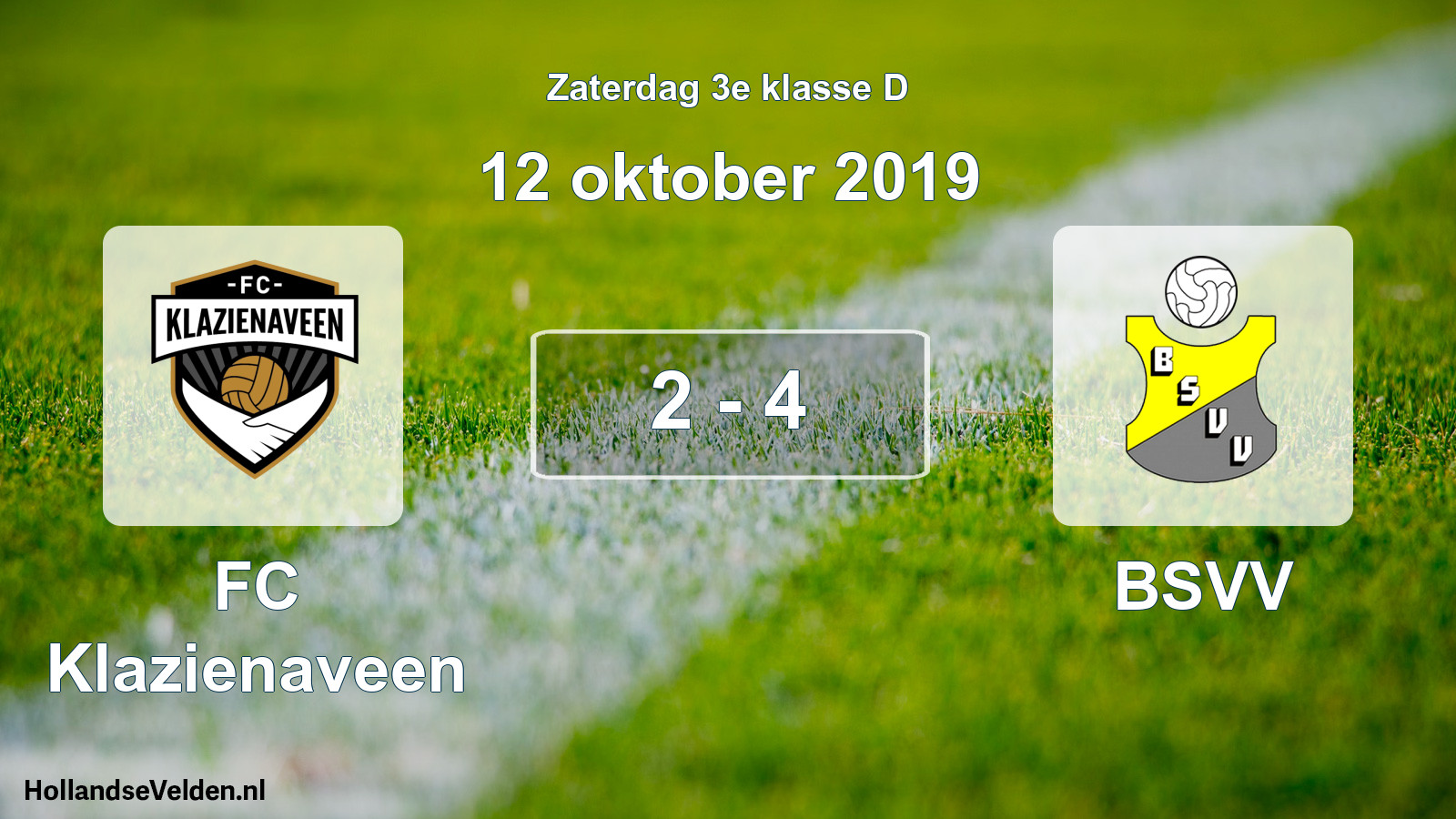 Total number of matches played: FC Klazienaveen - BSVV 2 - 4 (12 October 2019)