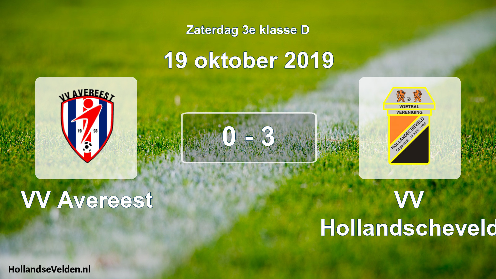 Total number of matches played: VV Avereest - VV Hollandscheveld 0 - 3 (19 October 2019)
