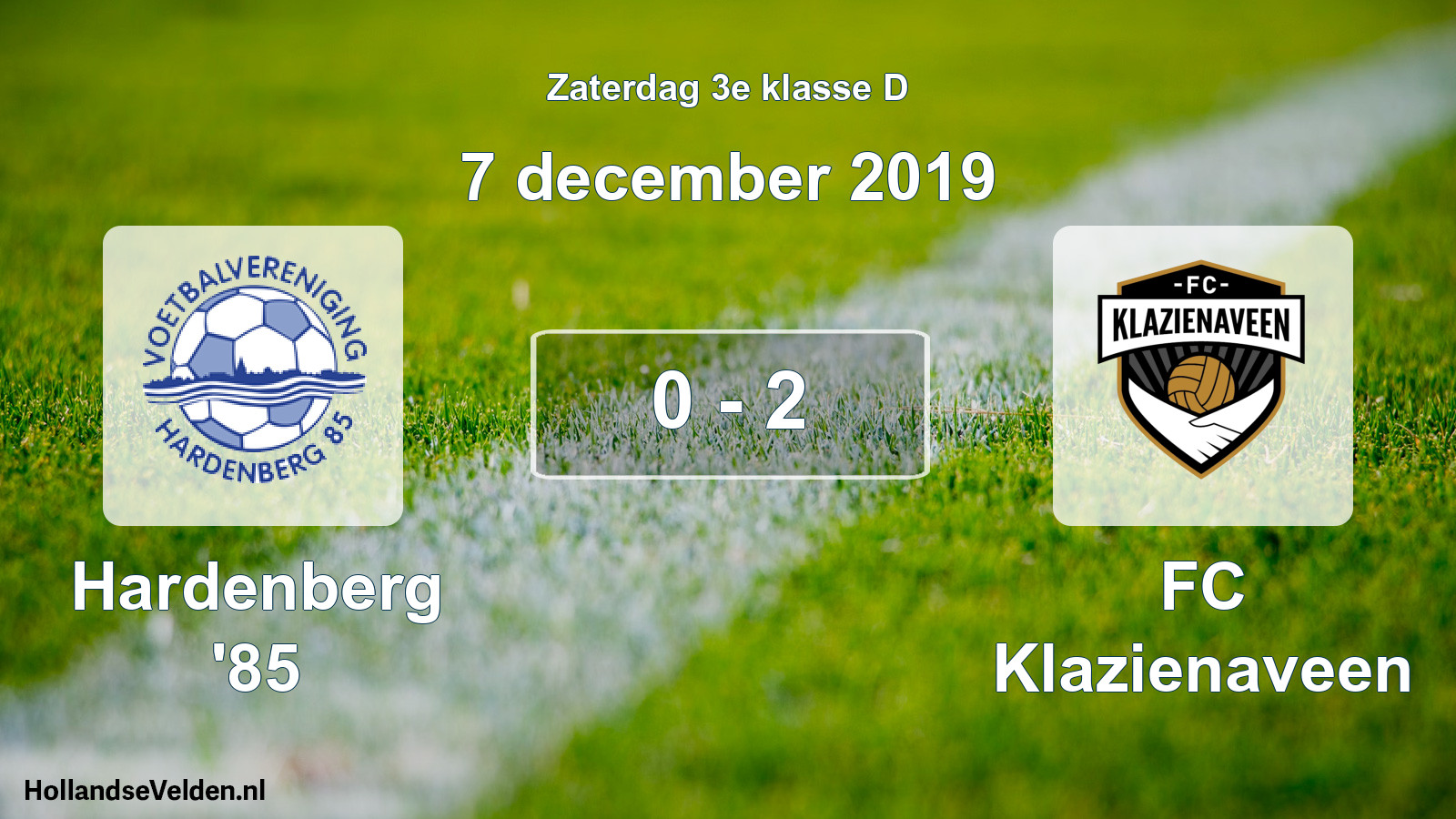 Total number of matches played: Hardenberg '85 - FC Klazienaveen 0 - 2 (7 December 2019)