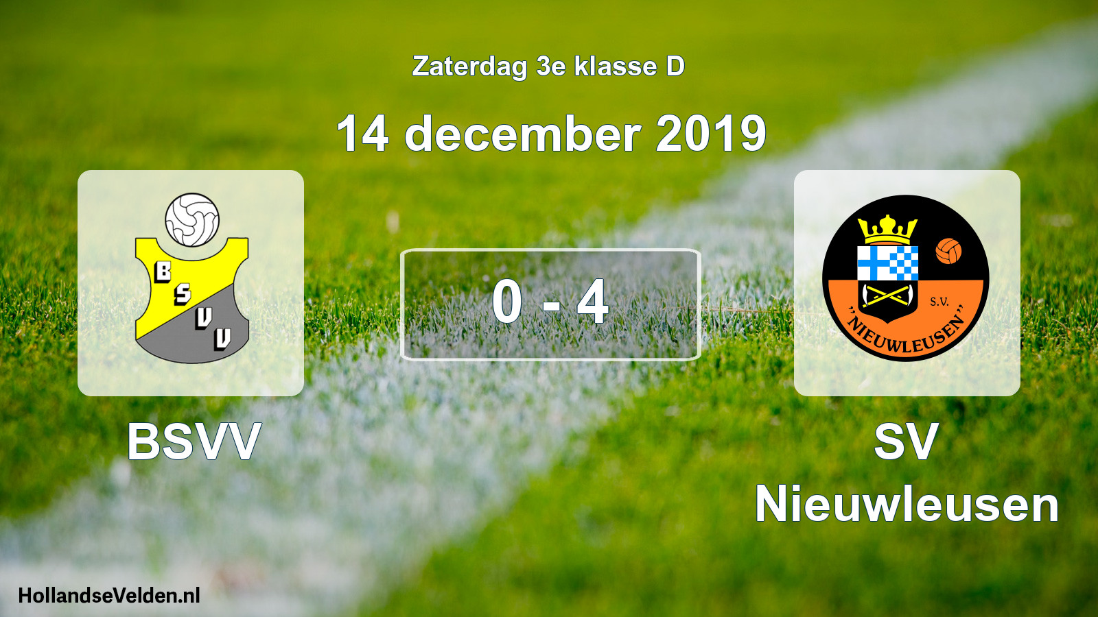 Total number of matches played: BSVV - SV Nieuwleusen 0 - 4 (14 December 2019)