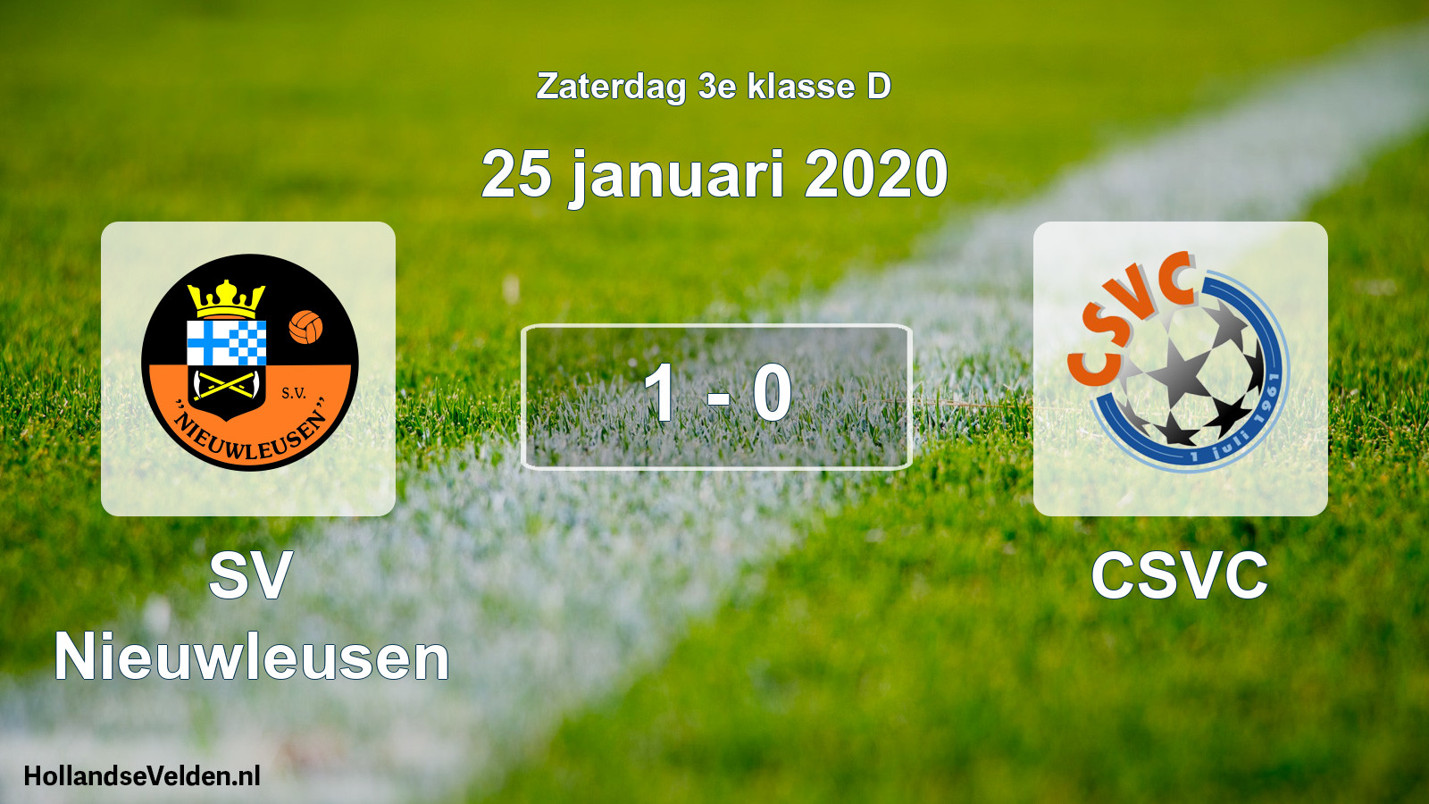 Total number of matches played: SV Nieuwleusen - CSVC 1 - 0 (25 January 2020)