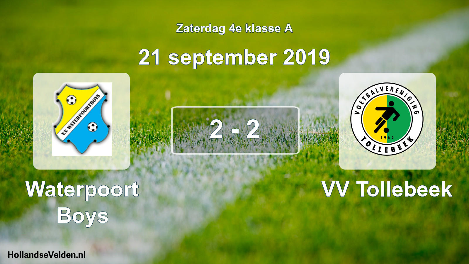 Total number of matches played: Waterpoort Boys - VV Tollebeek 2 - 2 (21 September 2019)