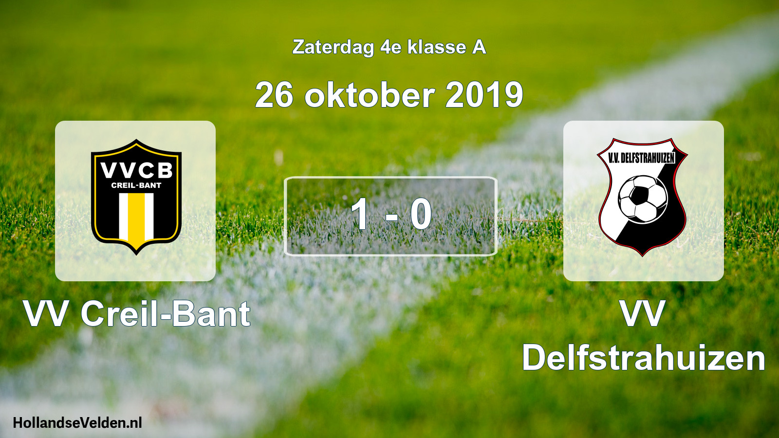 Total number of matches played: VV Creil-Bant - VV Delfstrahuizen 1 - 0 (26 October 2019)