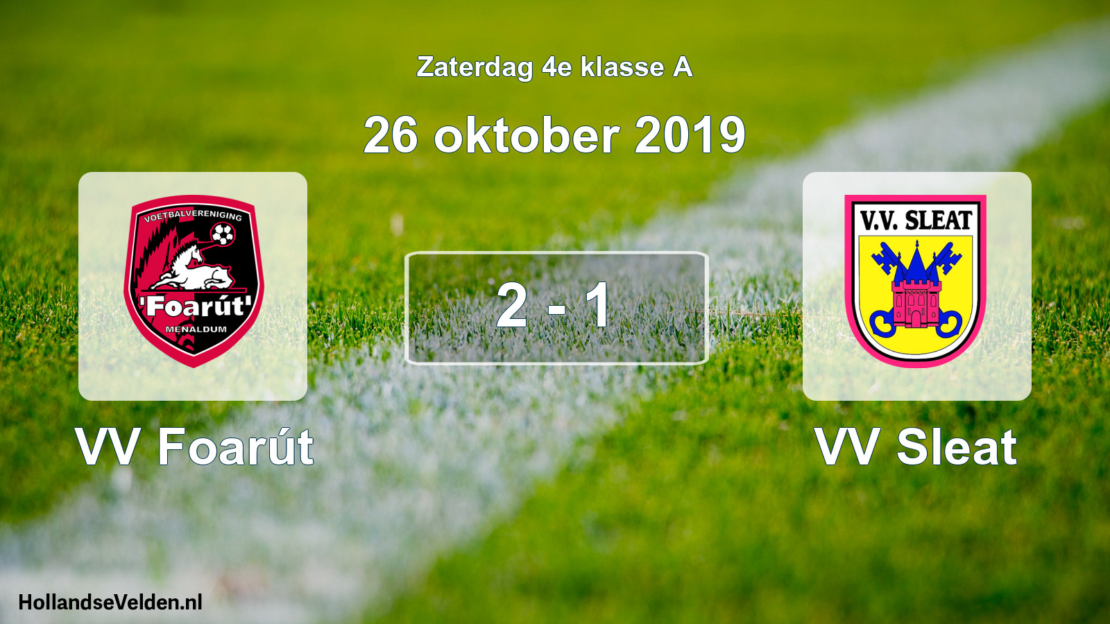 Total number of matches played: VV Foarút - VV Sleat 2 - 1 (26 October 2019)