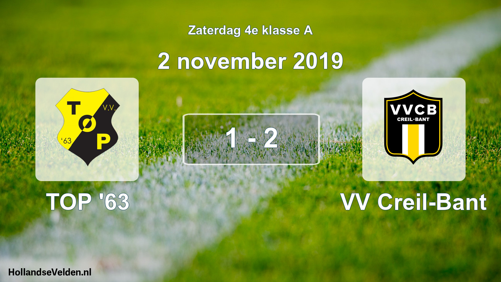 Total number of matches played: TOP '63 - VV Creil-Bant 1 - 2 (2 November 2019)