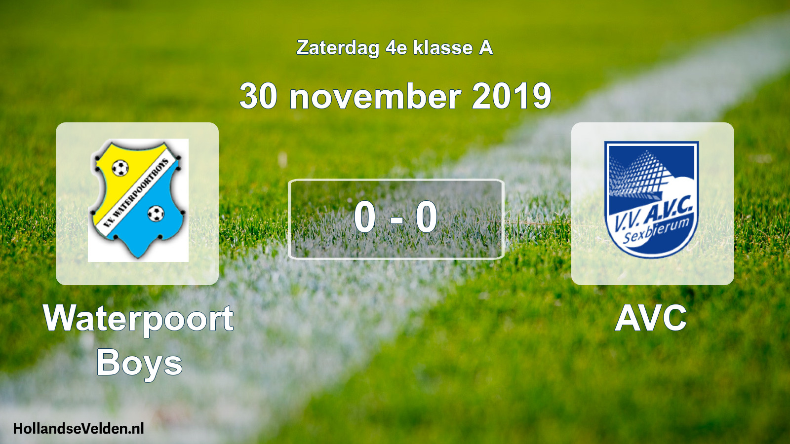 Total number of matches played: Waterpoort Boys - AVC 0 - 0 (30 November 2019)