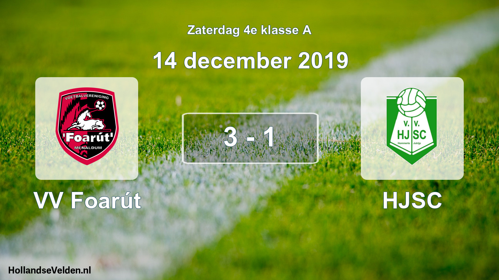 Total number of matches played: VV Foarút - HJSC 3 - 1 (14 December 2019)