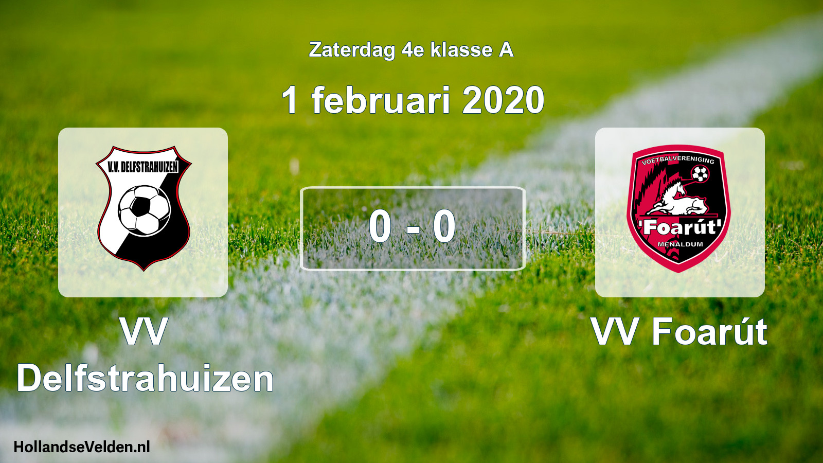 Total number of matches played: VV Delfstrahuizen - VV Foarút 0 - 0 (1 February 2020)