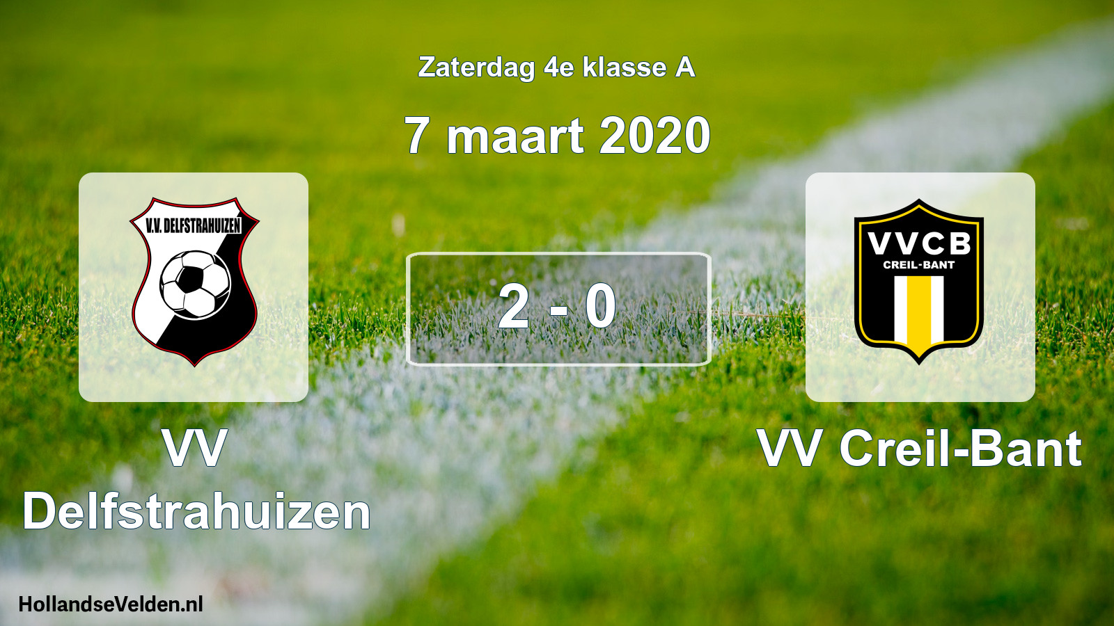 Total number of matches played: VV Delfstrahuizen - VV Creil-Bant 2 - 0 (7 March 2020)