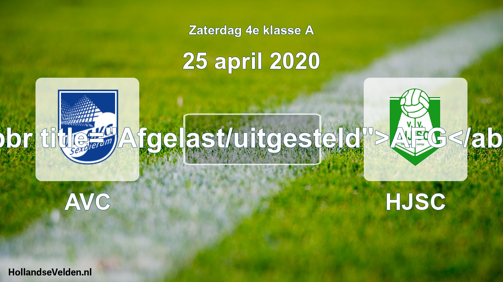 Scheduled Match: AVC - HJSC (25 April 2020)