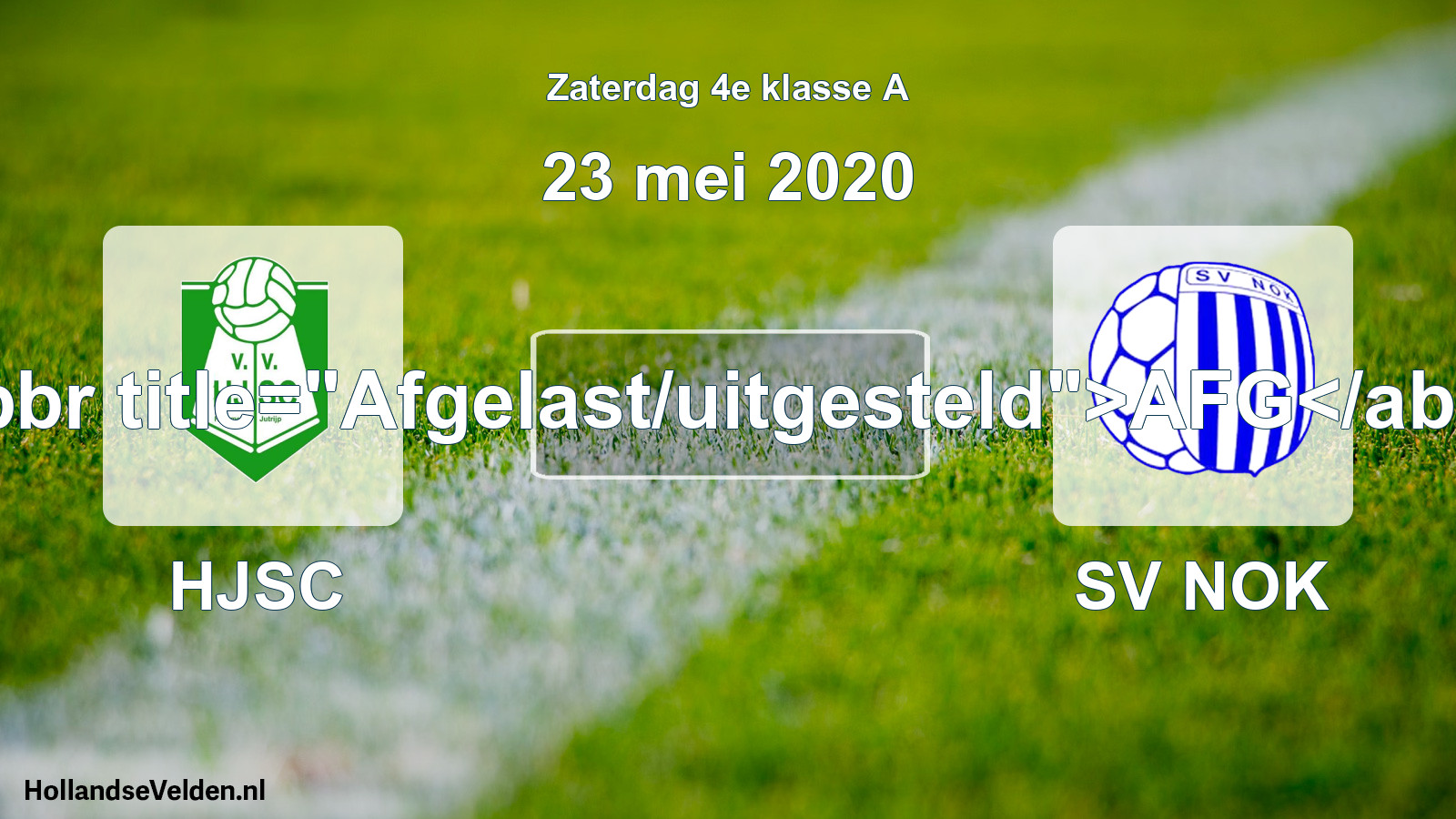 Scheduled Match: HJSC - SV NOK (23 May 2020)
