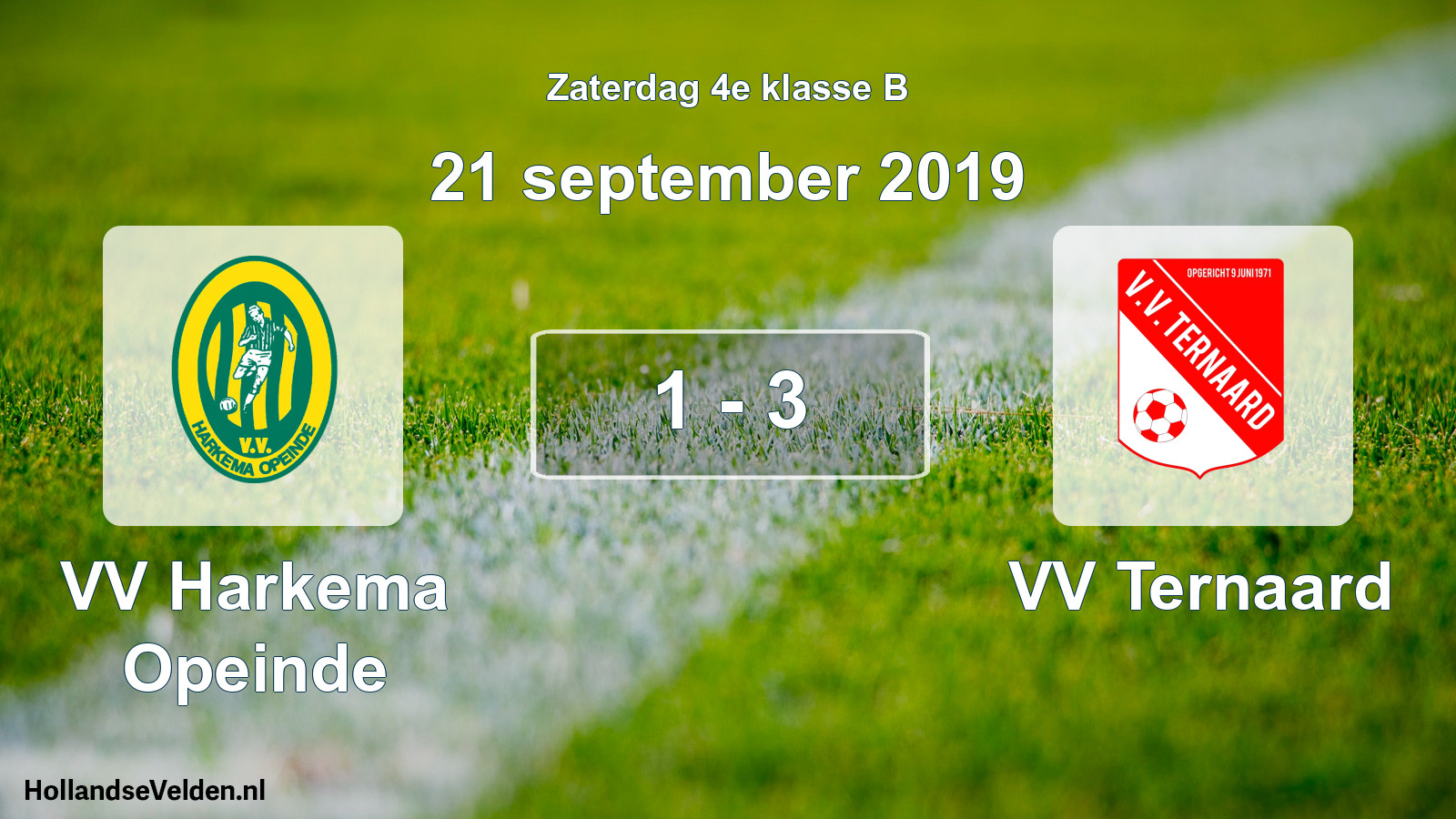 Total number of matches played: VV Harkema Opeinde - VV Ternaard 1 - 3 (21 September 2019)
