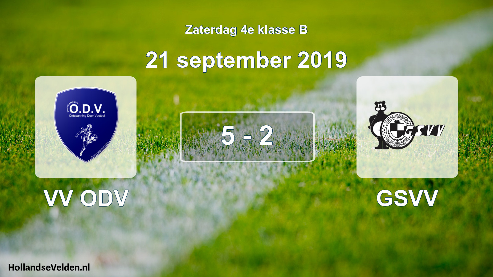 Total number of matches played: VV ODV - GSVV 5 - 2 (21 September 2019)