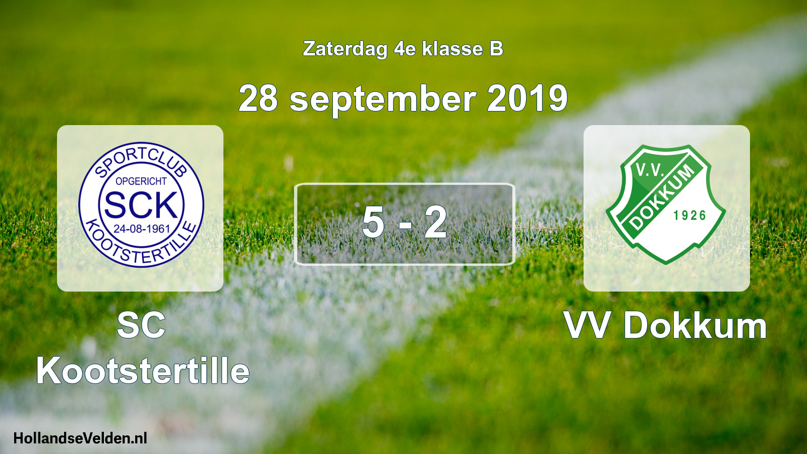 Total number of matches played: SC Kootstertille - VV Dokkum 5 - 2 (28 September 2019)