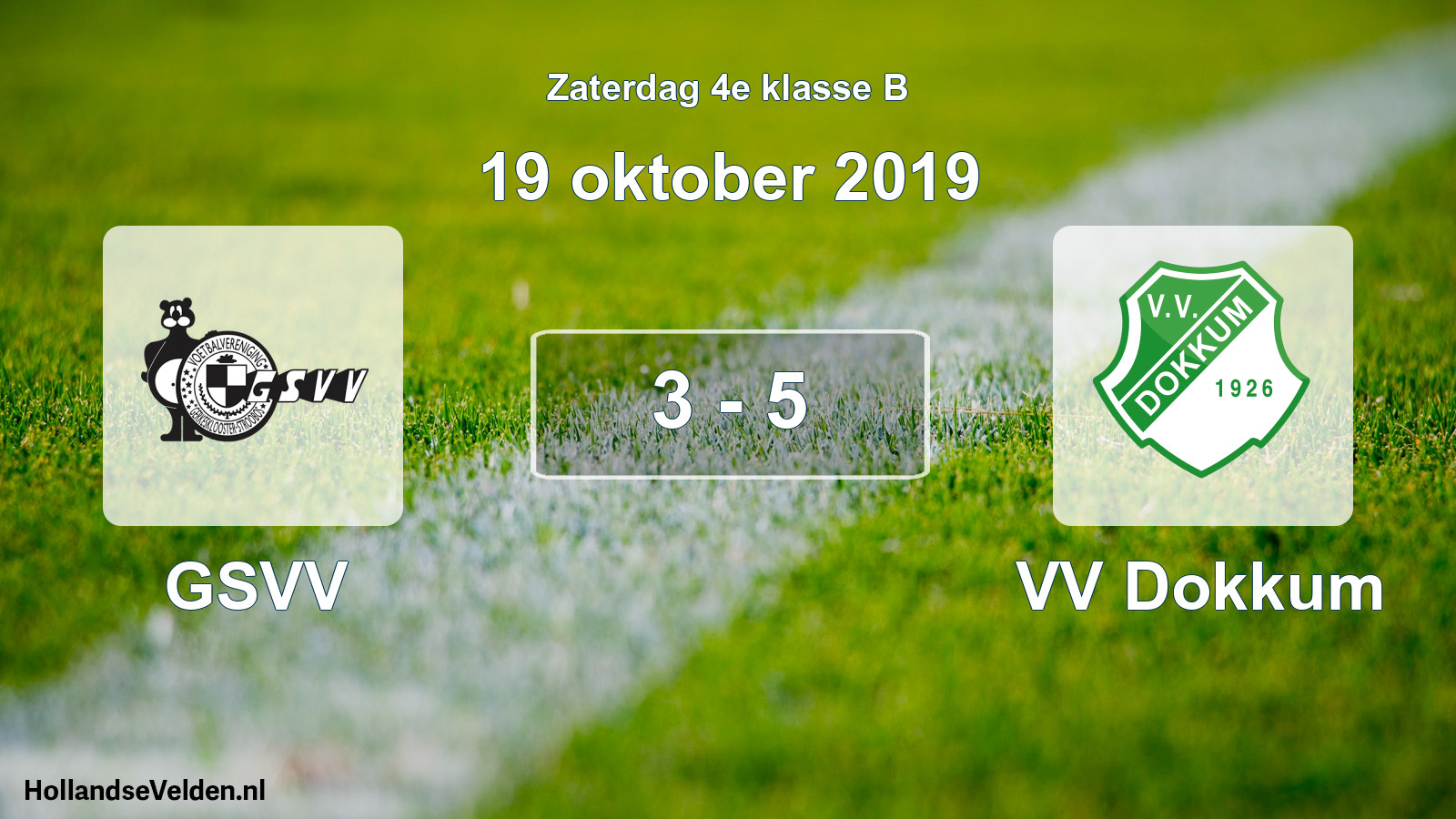 Total number of matches played: GSVV - VV Dokkum 3 - 5 (19 October 2019)