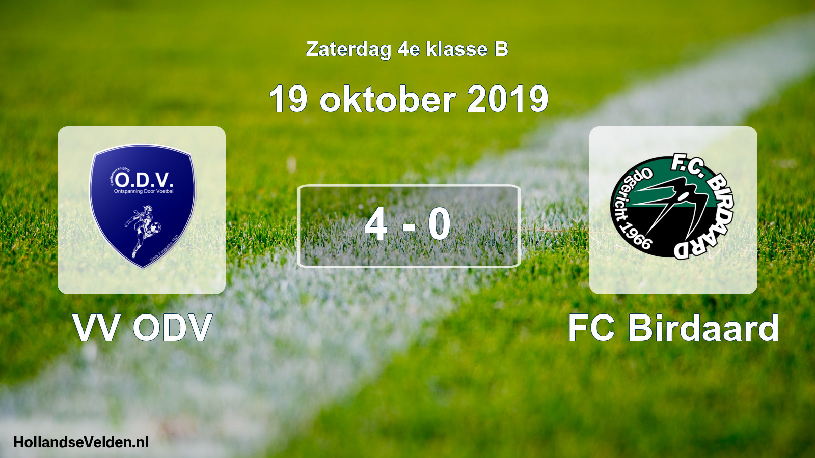 Total number of matches played: VV ODV - FC Birdaard 4 - 0 (19 October 2019)