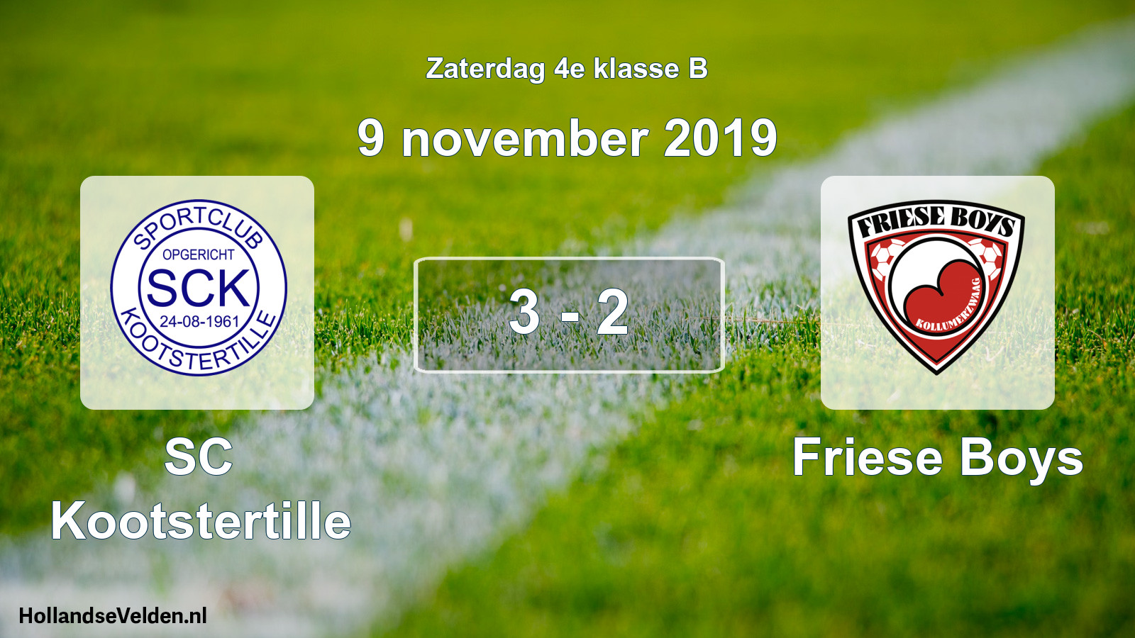 Total number of matches played: SC Kootstertille - Friese Boys 3 - 2 (9 November 2019)