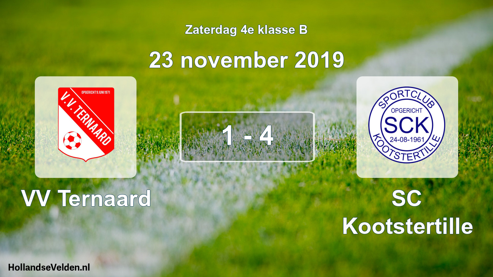 Total number of matches played: VV Ternaard - SC Kootstertille 1 - 4 (23 November 2019)