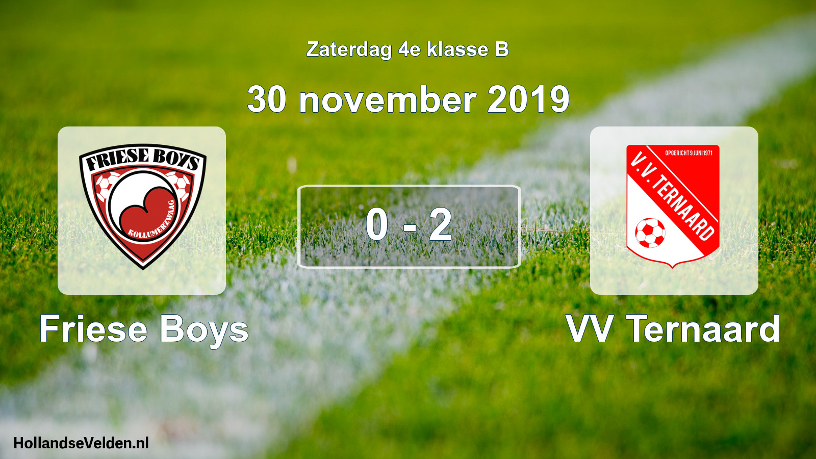 Total number of matches played: Friese Boys - VV Ternaard 0 - 2 (30 November 2019)