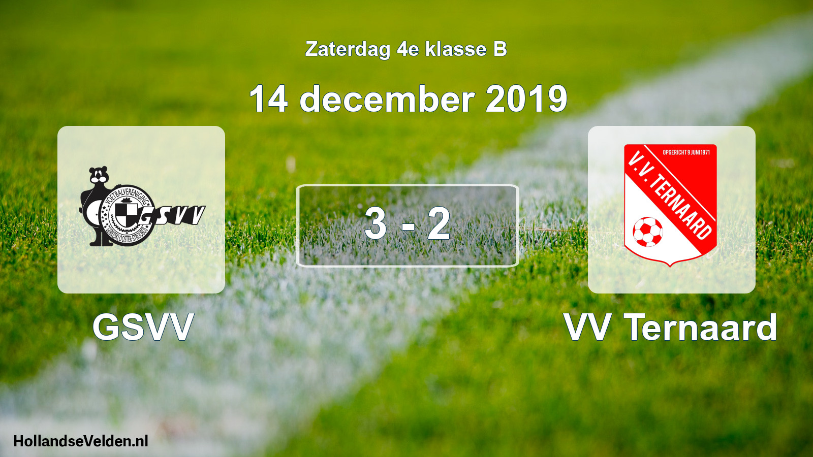 Total number of matches played: GSVV - VV Ternaard 3 - 2 (14 December 2019)