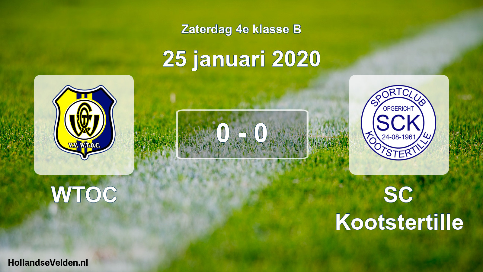 Total number of matches played: WTOC - SC Kootstertille 0 - 0 (25 January 2020)