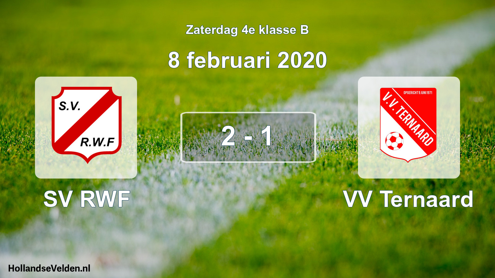 Total number of matches played: SV RWF - VV Ternaard 2 - 1 (8 February 2020)