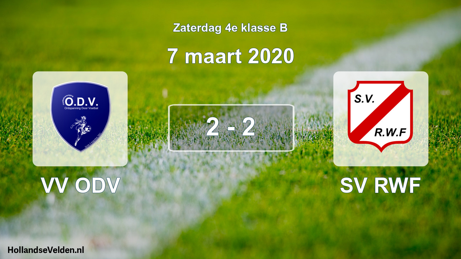 Total number of matches played: VV ODV - SV RWF 2 - 2 (7 March 2020)
